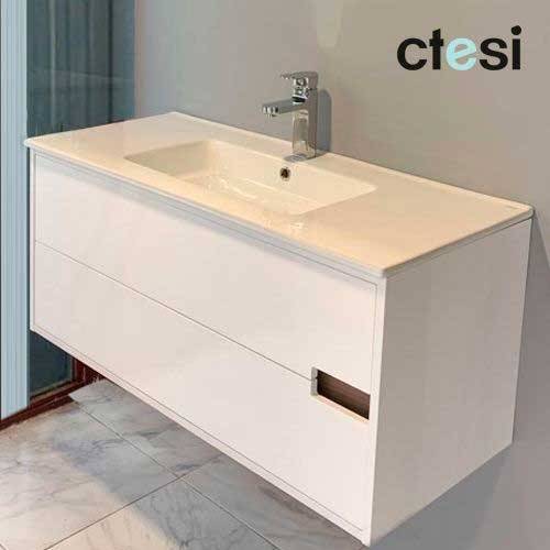 LAVABO CTESI MODERN PORCEL 81X46X14 BLANC