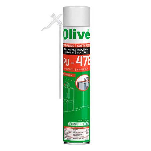 ESPUMA POLIUR OLIVE PU476 B1 SPRAY 750ML