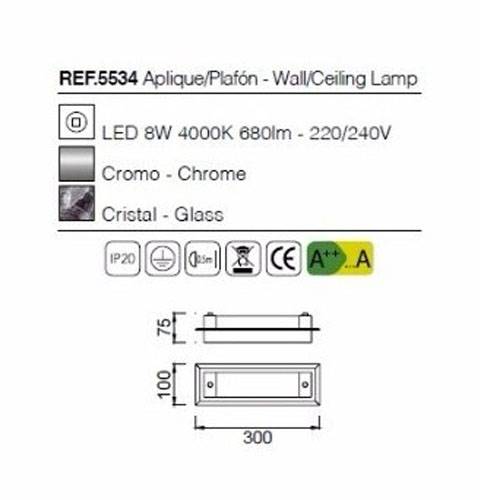 APLIQUE MANTRA TUBE 8W 5534