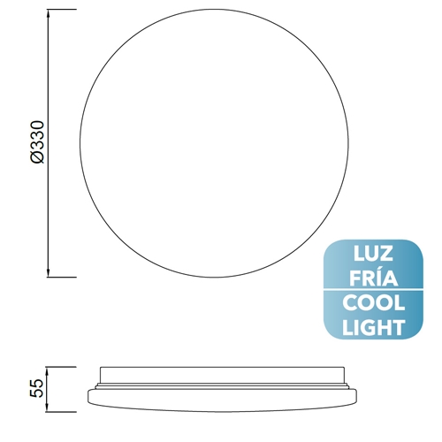 PLAFON MANTRA ZERO II LED REDONDO 30CM 5000K 5945