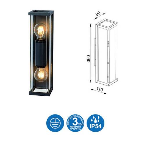 APLIQUE MANTRA 6493 MERIBEL EXTERIOR 2L E27