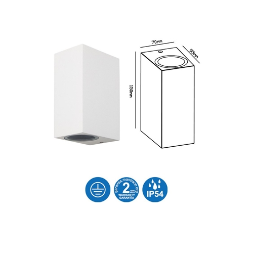 APLIQUE MANTRA KANDANCHU 6515 EXT 2L GU10 BLANCO