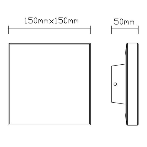 APLIQUE MANTRA 6537 BORA EXT CUAD LED 9,6W