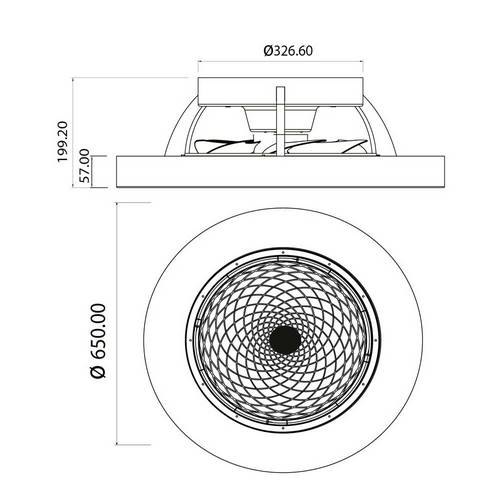 VENTILADOR MANTRA TIBET 7126 PLAFON 70W C/MANDO