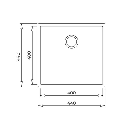 FREGADERO TEKA 115230025 SQUARE 40.40 TG31/2