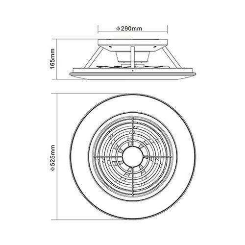 VENTILADOR MANTRA 7493 ALISIO MINI BL LED C/MANDO