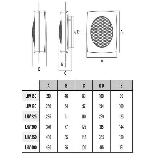 EXTRACTOR CATA LHV-160 HELICOIDAL 00660000
