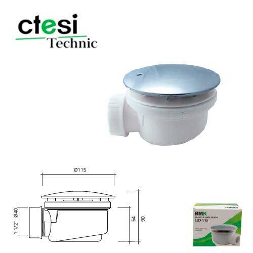 VALVULA PLATO DUCHA LAKU 115 S/TAPA 90MM