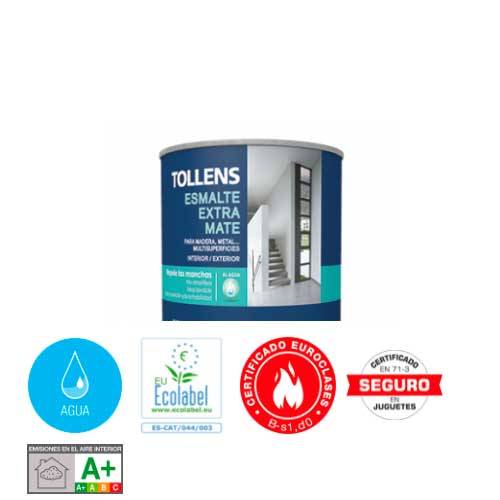 ESMALTE TOLLENS EXTRA MATE NEGRO 250ML 8202