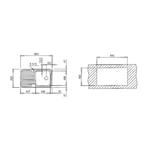 FREGADERO TEKA 11119005 CLASSIC 1C 1E D31/2 C/REB
