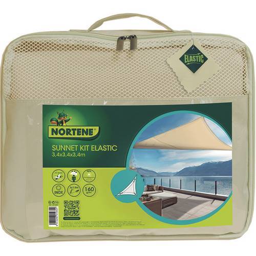 VELA SOMBREO NORTENE SUNNET ELAST 3,4X3,4X3,4 NATU
