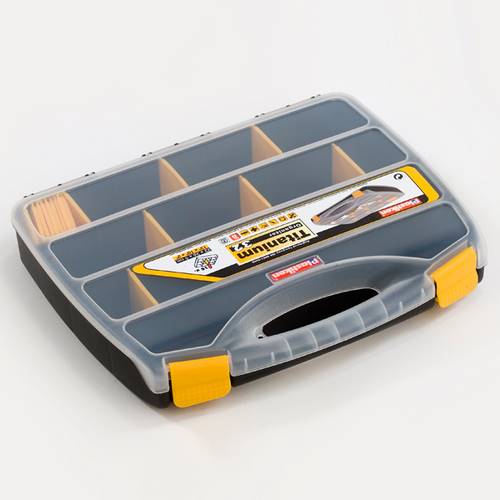 ORGANIZ PLASTIK TITANIUM DOBLE 32CM NEGR 80322