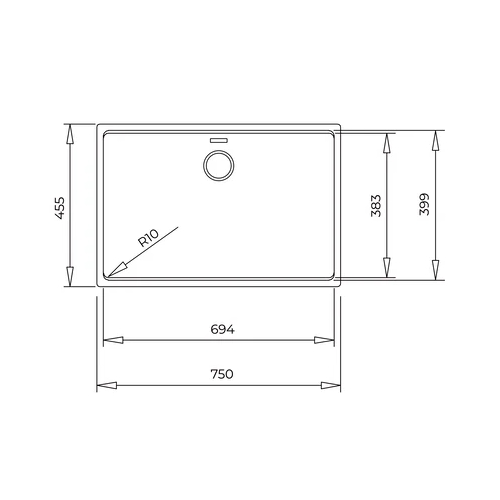 FREGADERO TEKA 115230054 RADEA R10 70.40M-TG