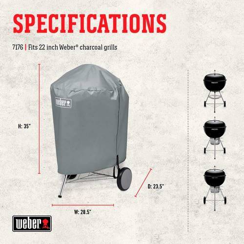 FUNDA BARBACOA WEBER STANDARD CARBON 7176