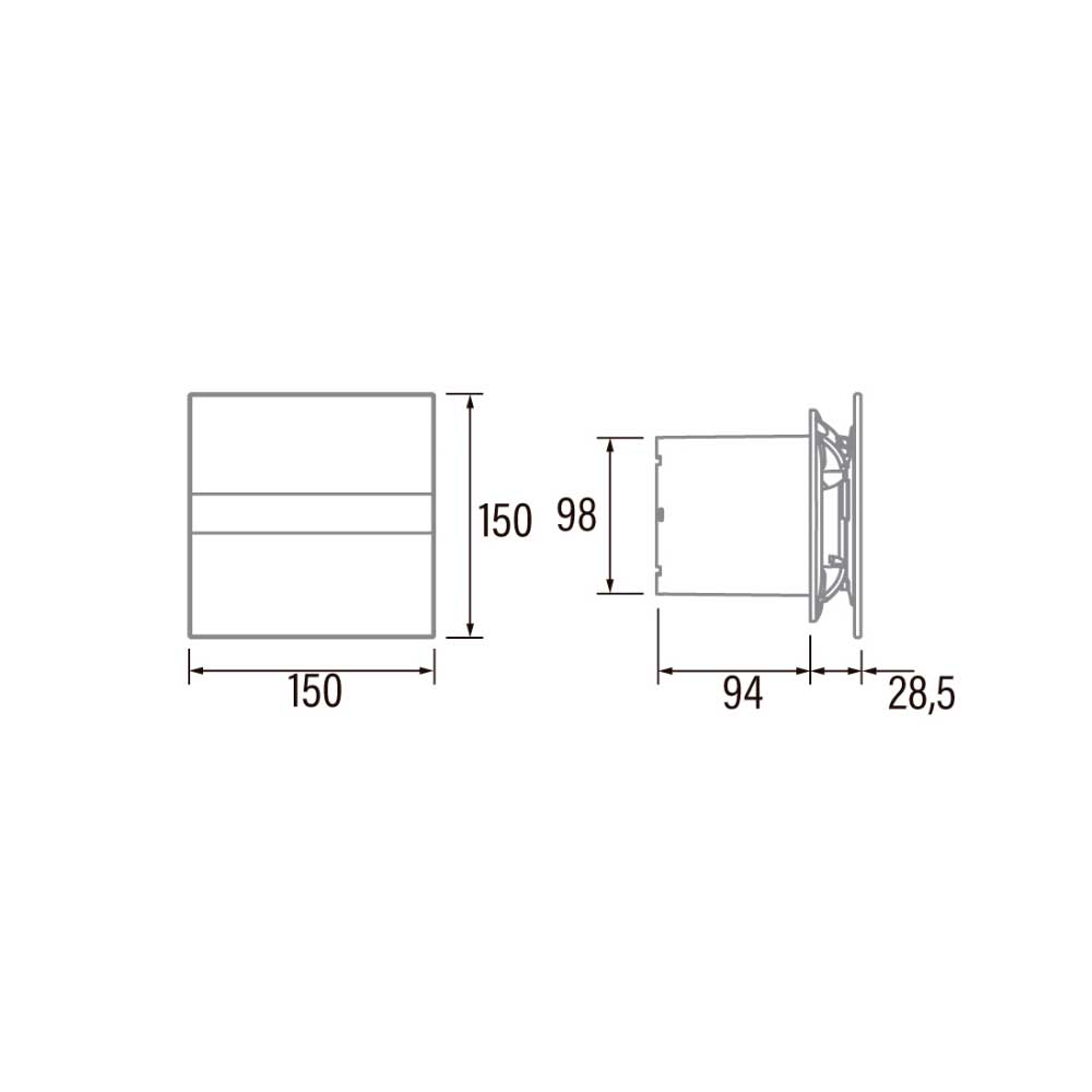 EXTRACTOR BAÑO CATA E-100 GTH HYGRO 00900200