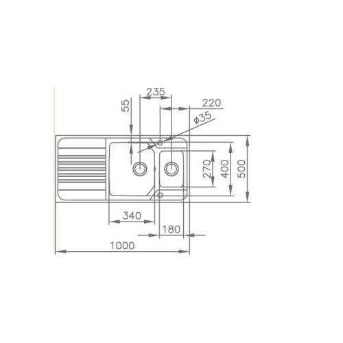 FREGADERO TEKA 10128004 PREMIUM 11/2C 1E INOX
