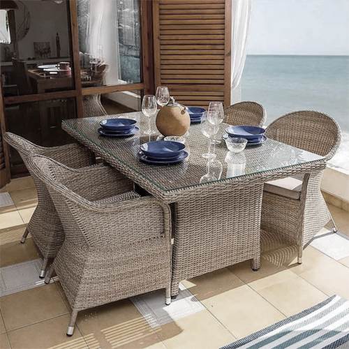 SILLA LDK ENVEJECID RATTAN 58X63 GRIS 83435