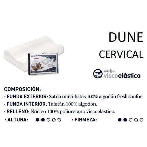 ALMOHADA MOSHY DUNE CERVICAL 55X30 M-8401