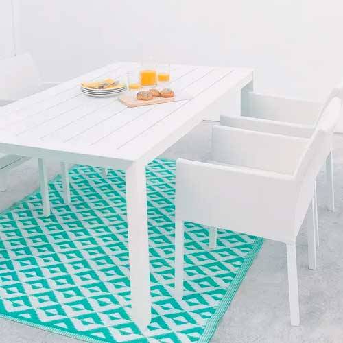 SILLA LDK SASKIA ALUM/TEXTIL BLANC 84866