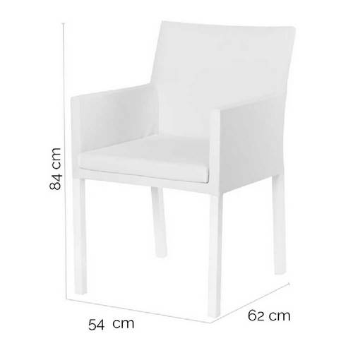 SILLA LDK SASKIA ALUM/TEXTIL BLANC 84866