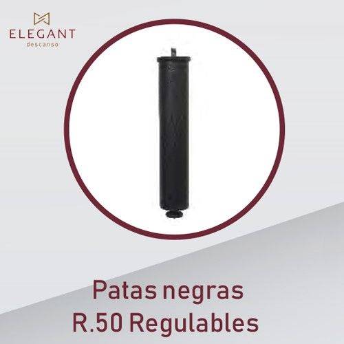 JGO PATAS DESCANSO ELEG 25CM R50 REGUL NEGRA SET/2