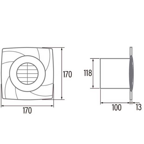EXTRACTOR CATA BAÑO B-12 PLUS TIMER BLANC