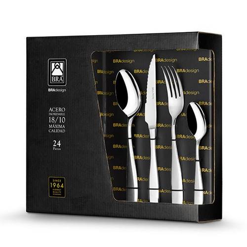 CUBERTERIA BRA TOSCANA 24P INOX A040024