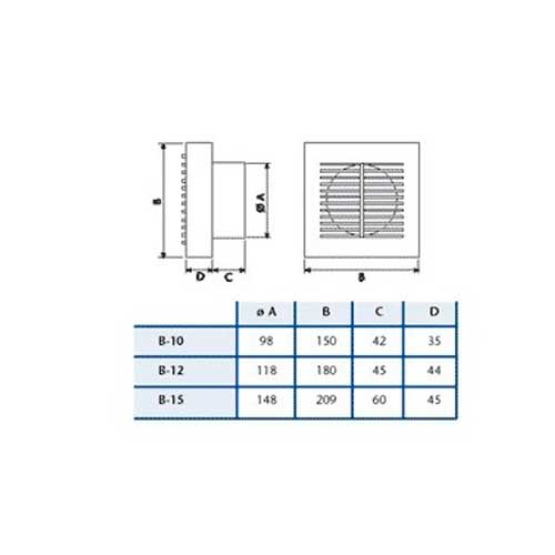 EXTRACTOR BAÑO CATA B-15 STANDAR BLANC