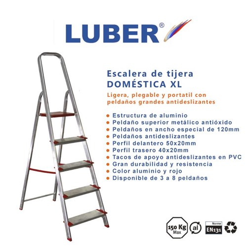 ESCALERA LUBER DOMESTIC XL 6-PELD ALUM