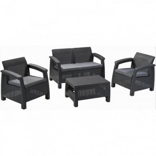 CJTO CURVER CORFU II LOUNGE SET ANTRACIT 223204