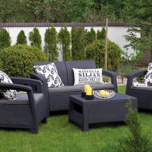 CJTO CURVER CORFU II LOUNGE SET ANTRACIT 223204