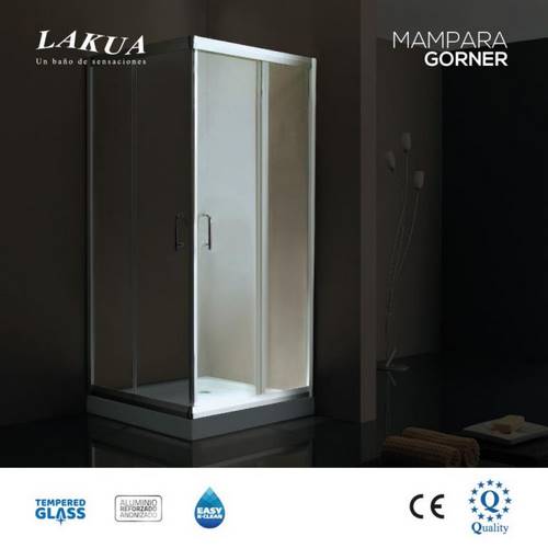 MAMPARA DUCHA LAK GORNER LATERAL 80X185 C/T 6MM