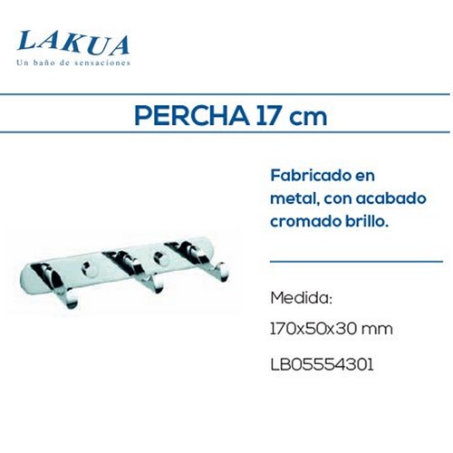PERCHA LAKUA LB05 17CM 3G LAT CROMO
