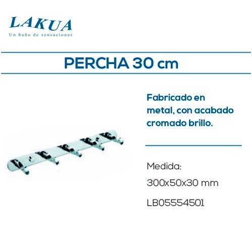 PERCHA LAKUA LB05 30CM 5G LAT CROMO