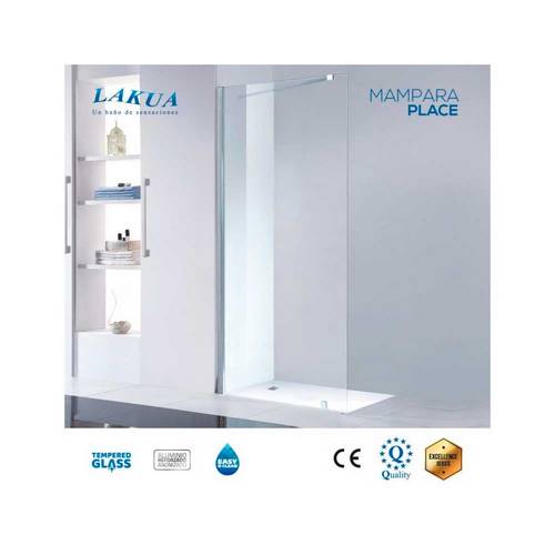 MAMPARA DUCHA LAKUA PLACE PANEL FIJO 1000X1900 8MM