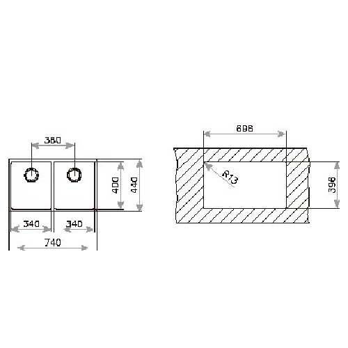 FREGADERO TEKA 10125166 BE LIN R15 2C 740 31/2 C/R