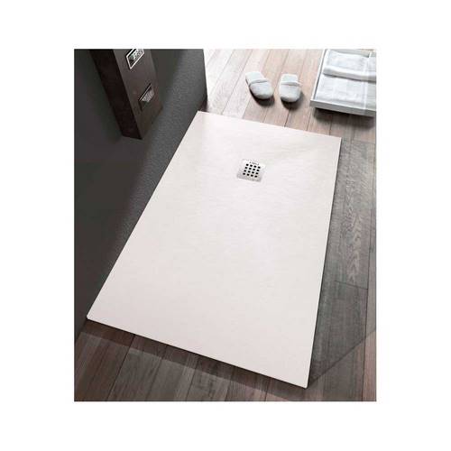 PLATO DUCHA LAKUA STONE RUGOSO 170X80 BLANC