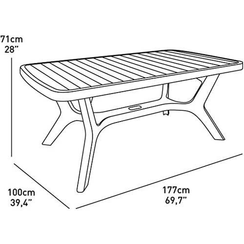 MESA CURVER BALTIMORE 177X100X71 GRAFIT 228342