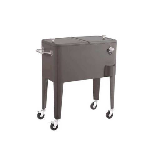 NEVERA LDK VINTAGE MET C/RUED 74X43X80 GRIS 127388
