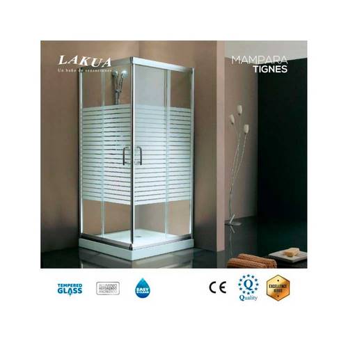 MAMPARA DUCHA LAKUA TIGNES 80X80X185 C/SER 6MM