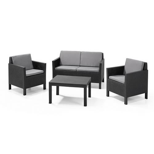 CJTO CURVER CHICAGO LOUNGE SET GRAFITO 226522
