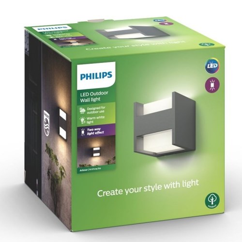 APLIQUE PHILIPS ARBOUR 2X4,5W ANTRACIT