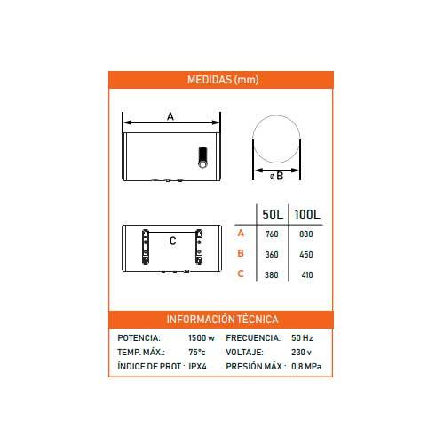TERMO ELEC ELEGANT LUC 100L 30300147100