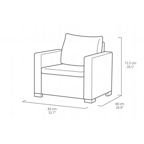 SILLON CURVER CALIFORNIA CAPUCHINO SET/2 252898