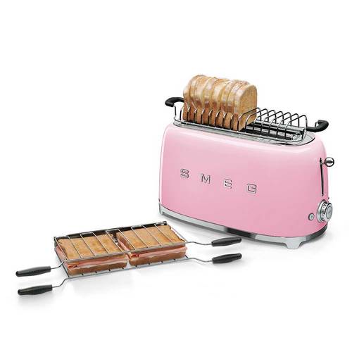 TOSTADOR SMEG TSF02PKEU ROSA 4 REBANAD