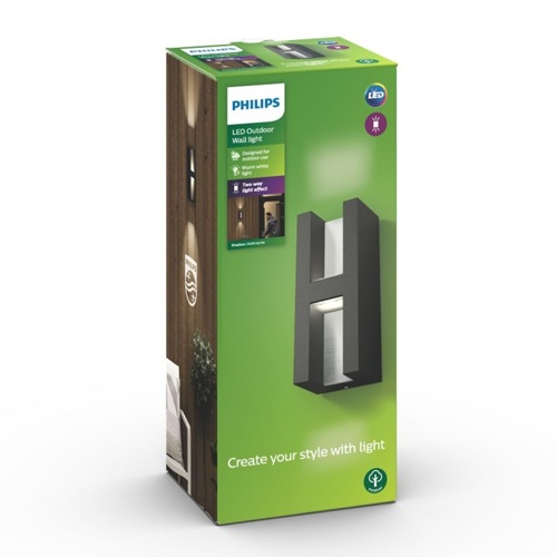 APLIQUE PHILIPS SHADOW 2X4,5W ANTRACIT