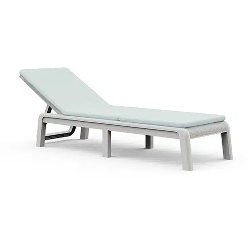 TUMBONA CURVER MALLORCA BLANC C/COJIN AZUL 261159