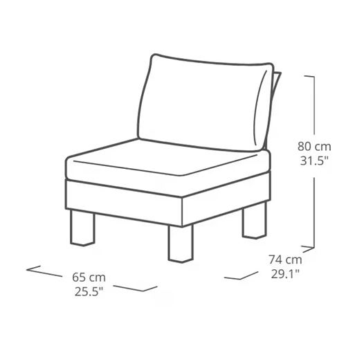 SILLON CURVER ELEMENTS CAPUCHINO 261176