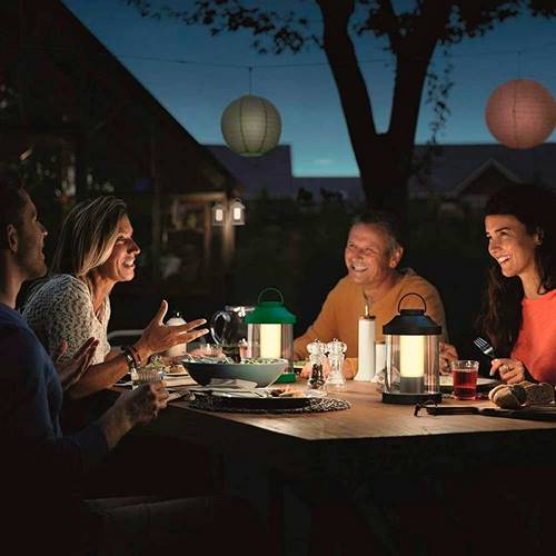 LAMPARA MESA PHILIPS ABELIA 1X3W NEGRA 1736030P0