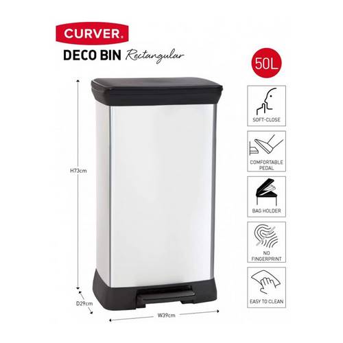 CUBO PEDAL CURVER DECOBIN PLATA 50L 187152